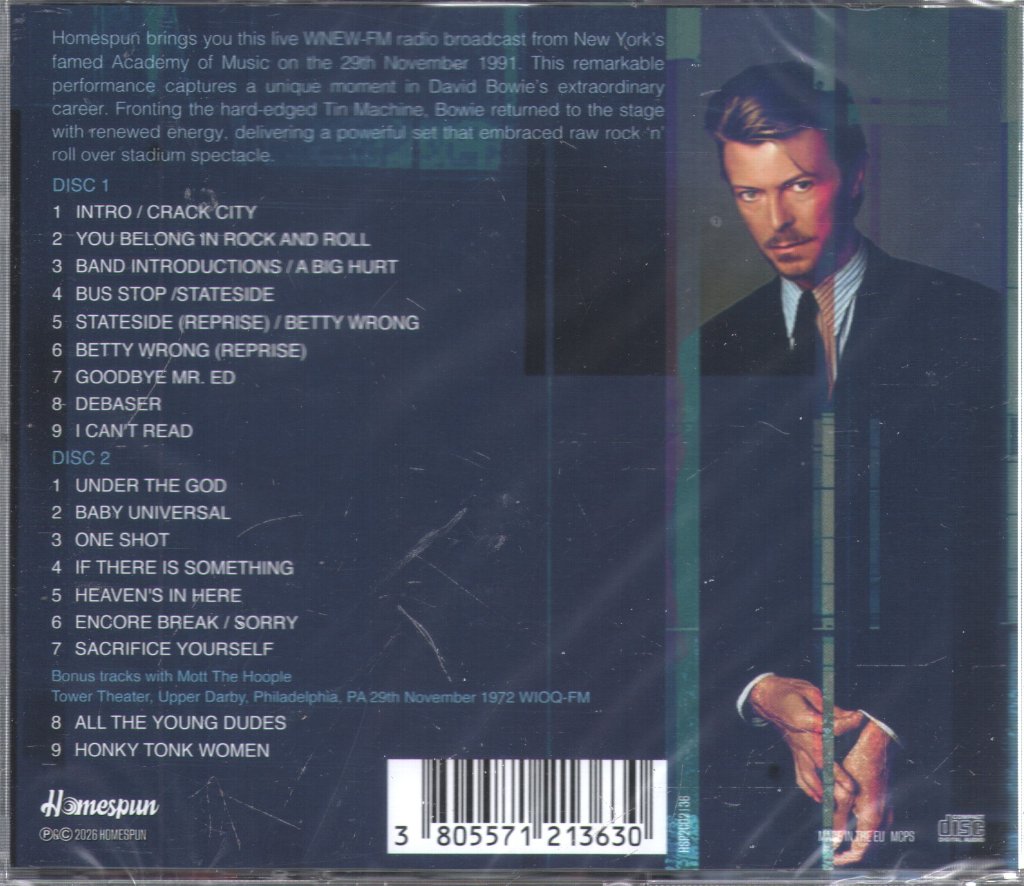 David Bowie With Tin Machine - Cracked the City / Live In New York 1991 - Double Cd