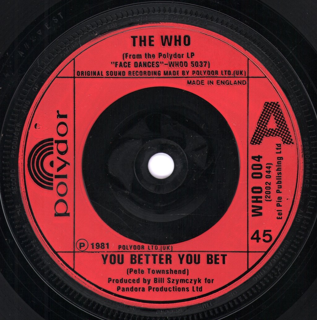 Who - You Better You Bet - 7 Inch