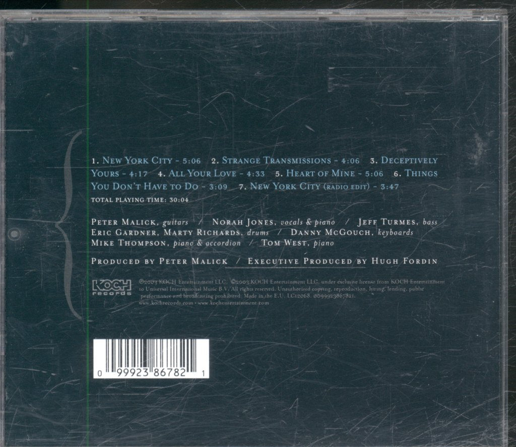 Peter Malick Group Featuring Norah Jones - New York City - Cd