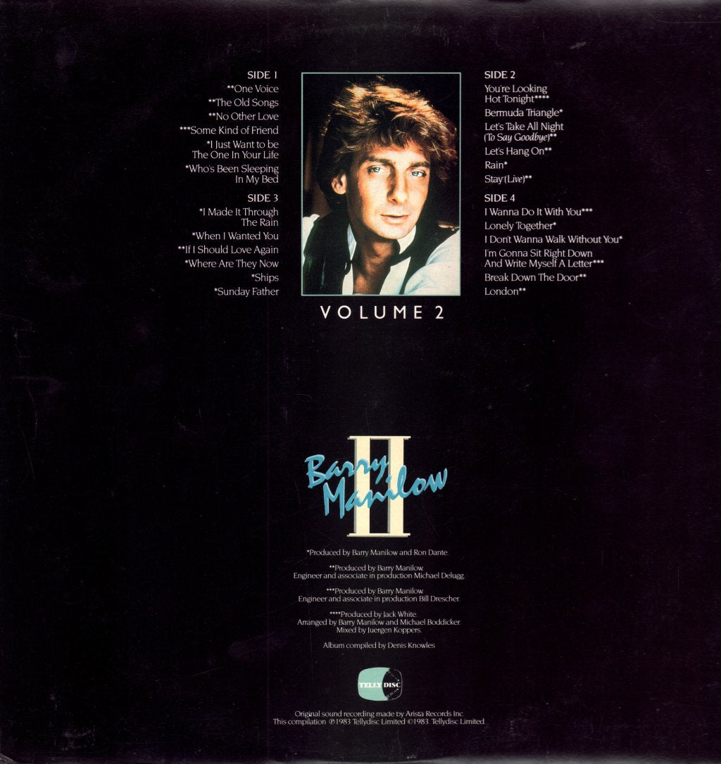 Barry Manilow - Volume 2 (Greatest Hits) - Double Lp