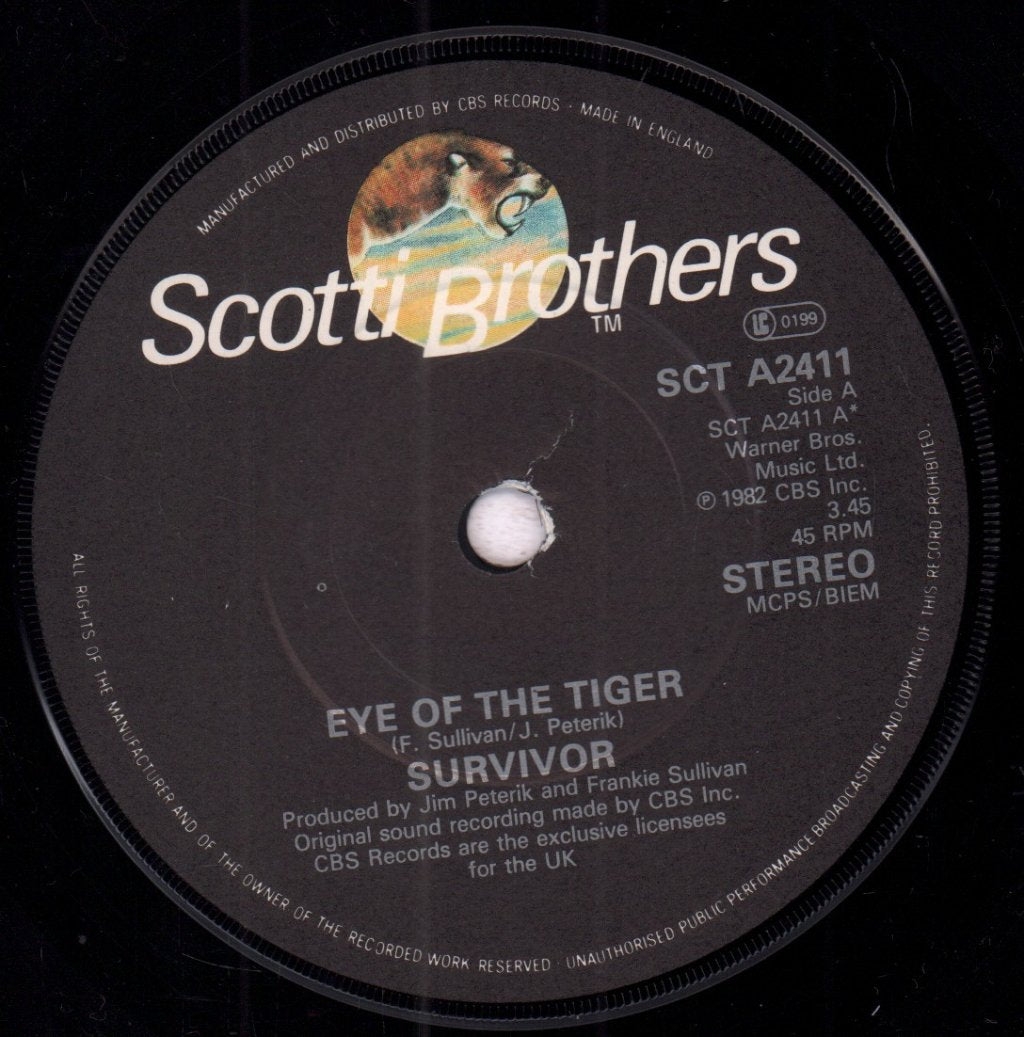 Survivor (AOR Group) - Eye Of The Tiger - 7 Inch