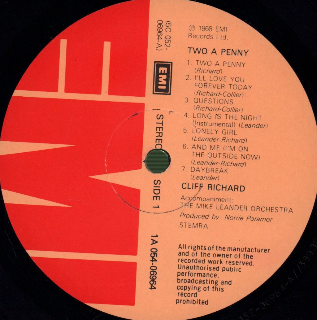 Cliff Richard - Two A Penny - Lp