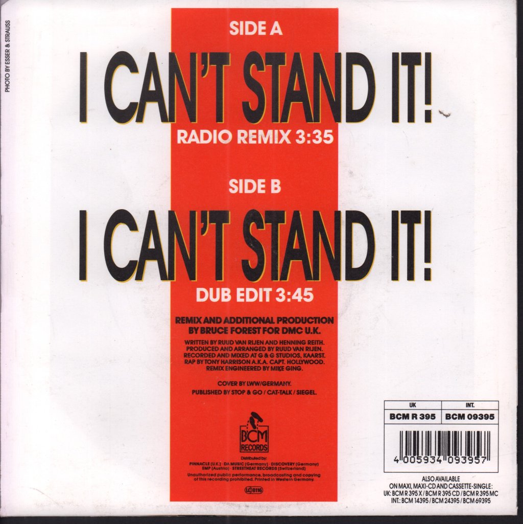 Twenty 4 Seven - I Can't Stand It - 7 Inch