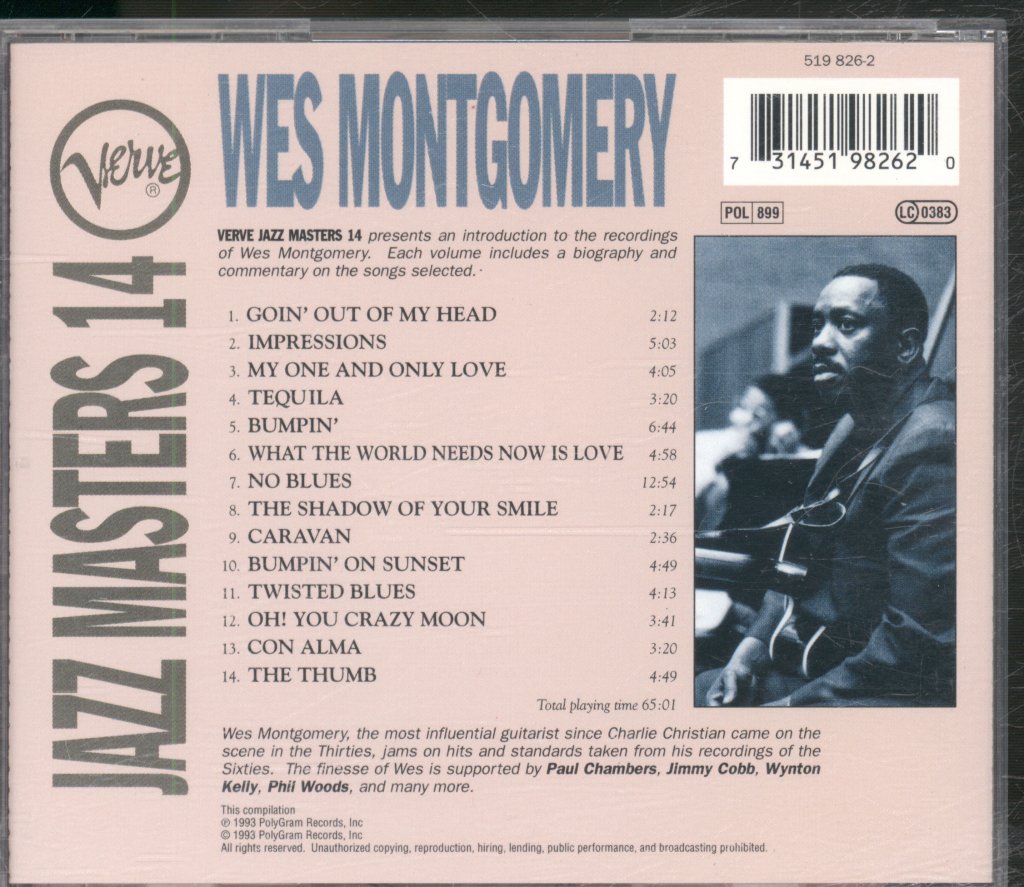 Wes Montgomery - Verve Jazz Masters 14 - Cd