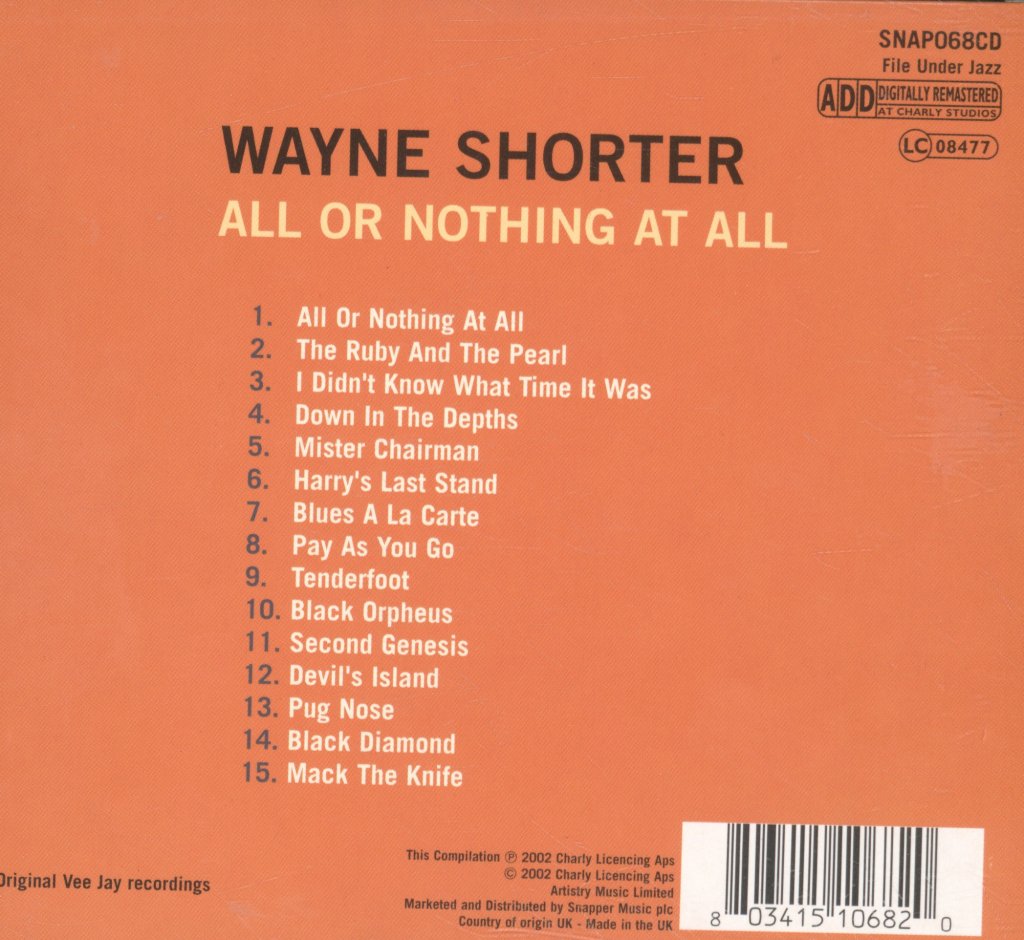 Wayne Shorter - All Or Nothing At All - Cd
