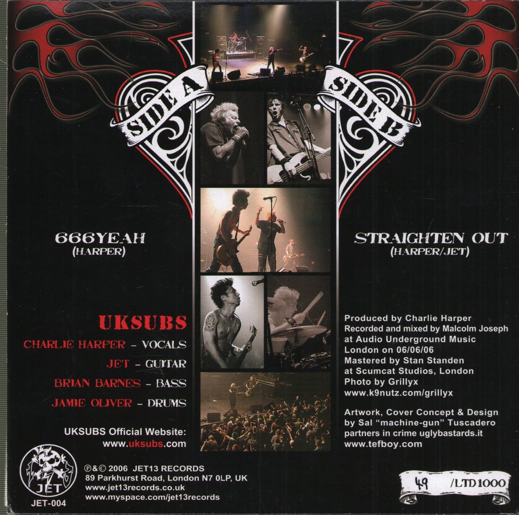 UK Subs - 666 Yeah - 7 Inch