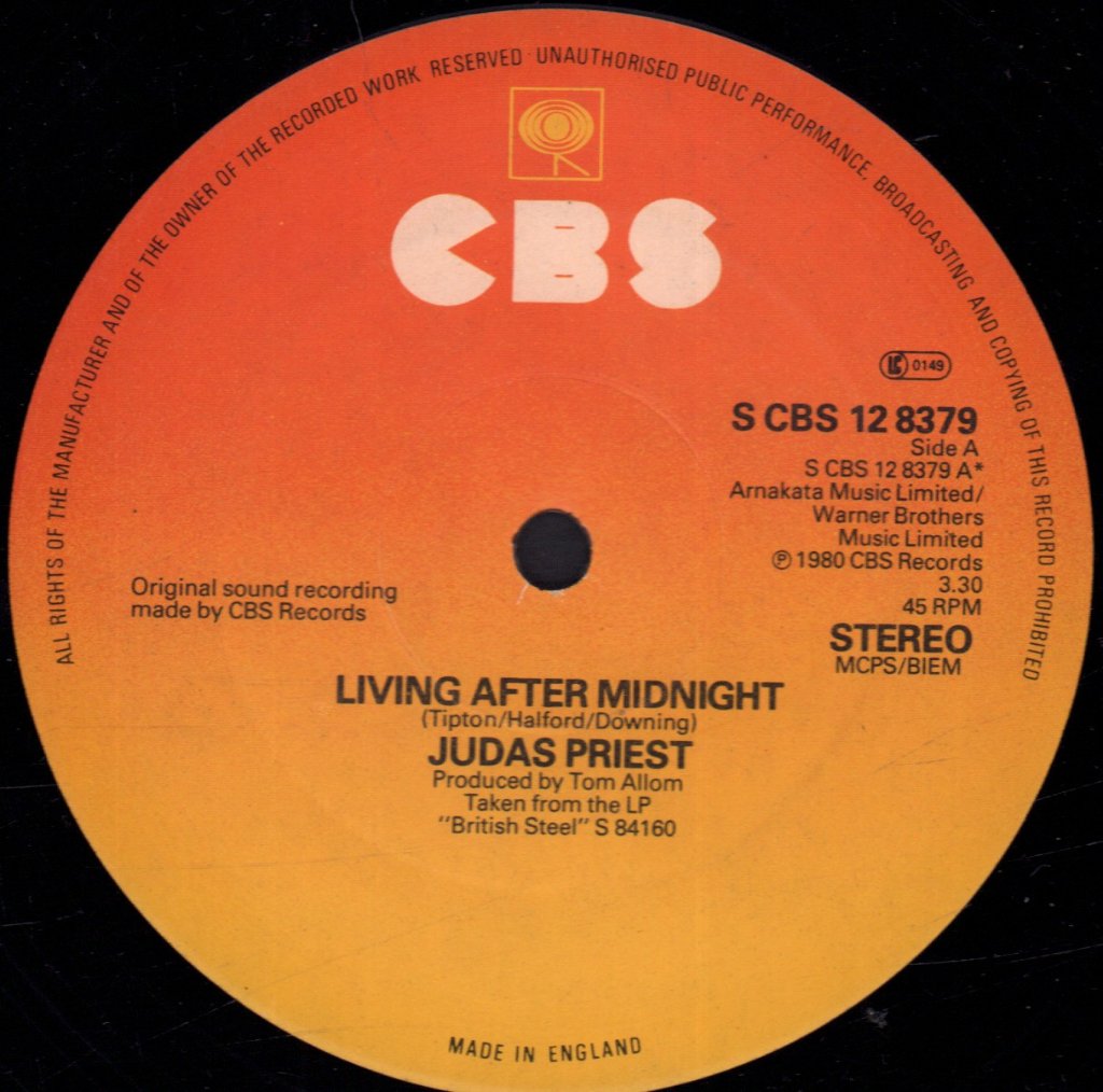 Judas Priest - Living After Midnight - 12 Inch