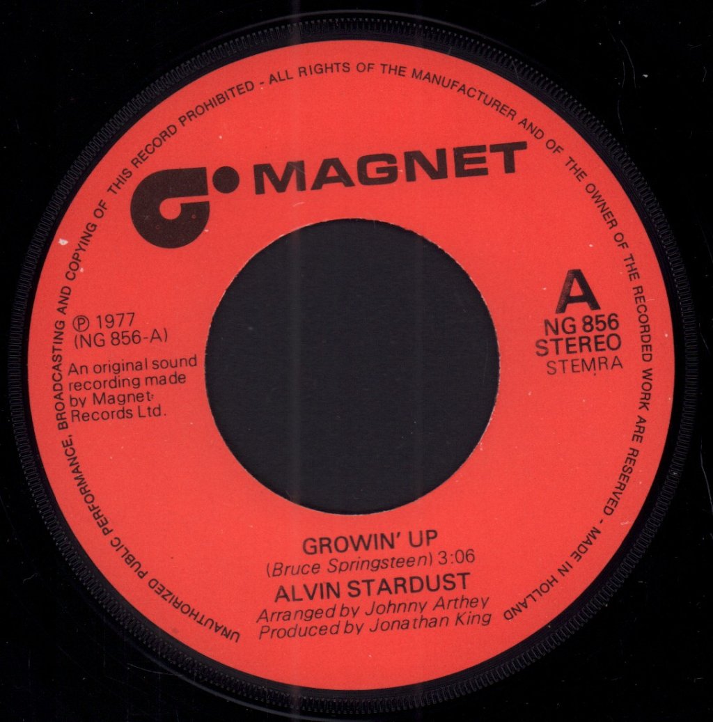 Alvin Stardust - Growin' Up - 7 Inch