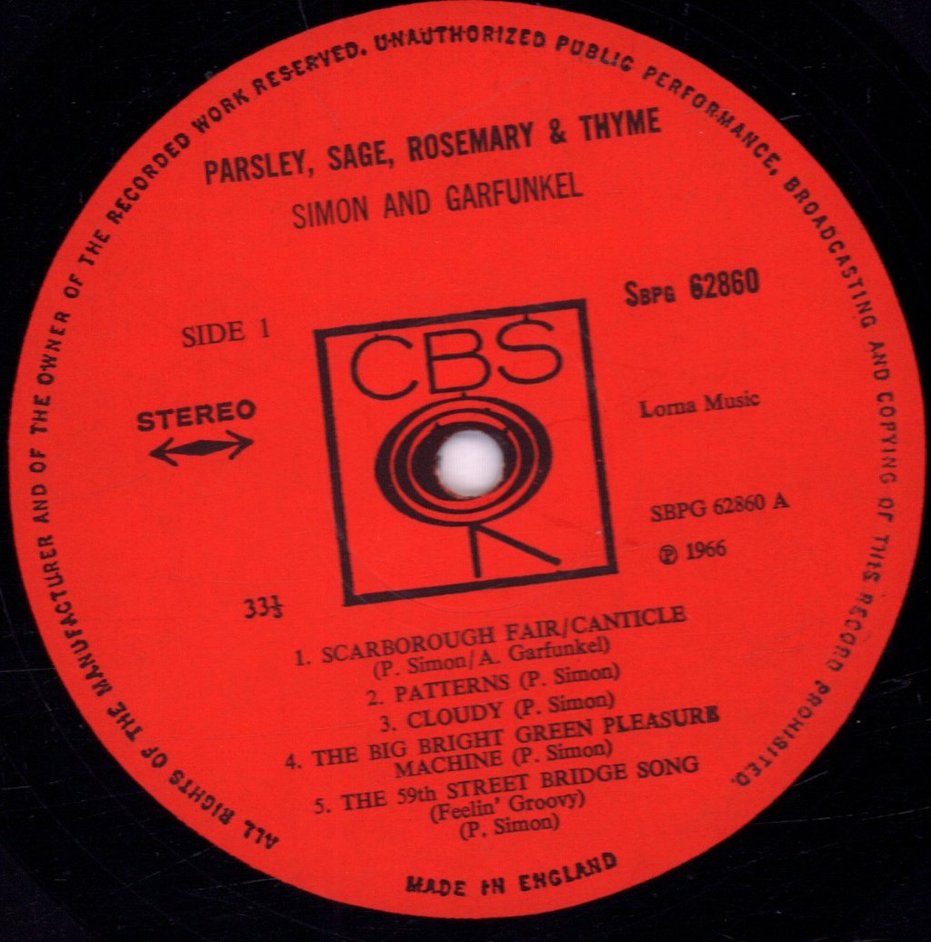 Simon And Garfunkel - Parsley Sage Rosemary And Thyme - Lp