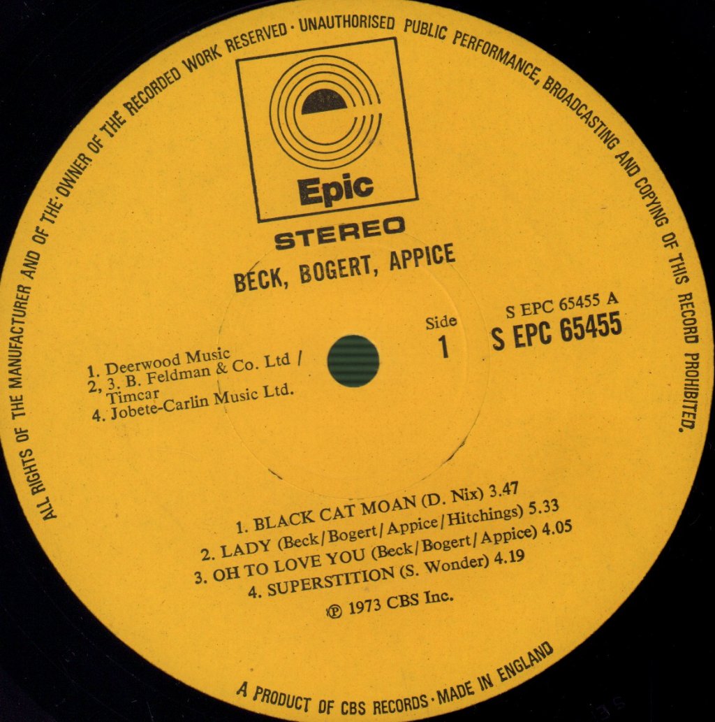 Beck Bogert And Appice - Beck Bogert And Appice - Lp