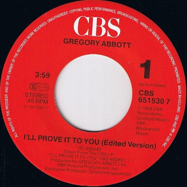 Gregory Abbott - I'll Prove It To You - 7 Inch