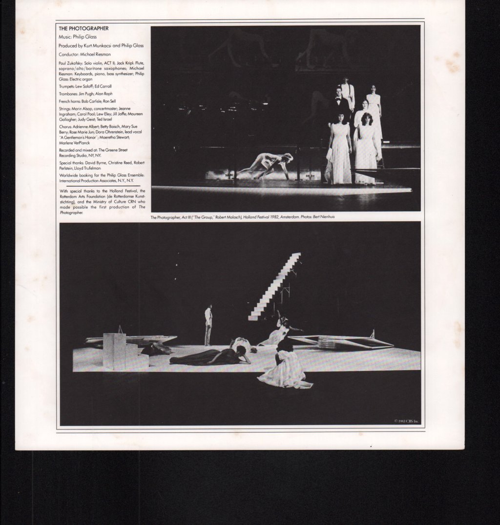 Philip Glass - Photographer - Lp