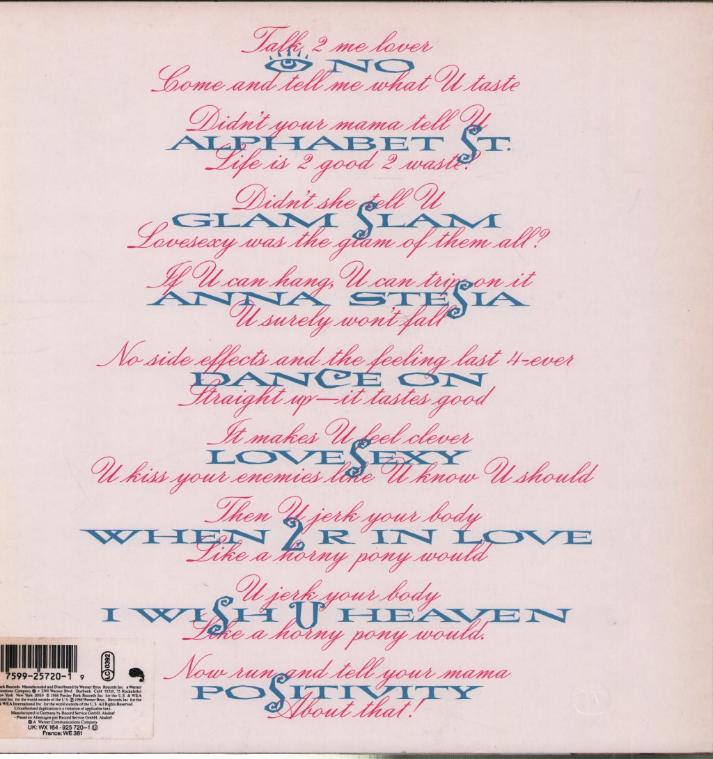 Prince - Lovesexy - Lp