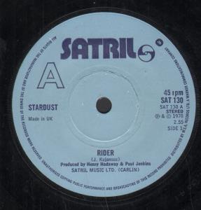 Stardust (70'S Group) - Rider - 7 Inch