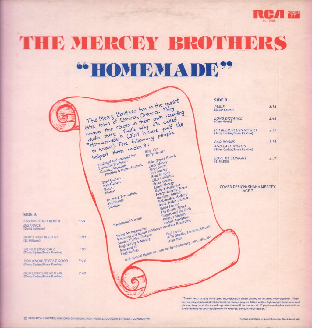 Mercey Brothers - Homemade - Lp