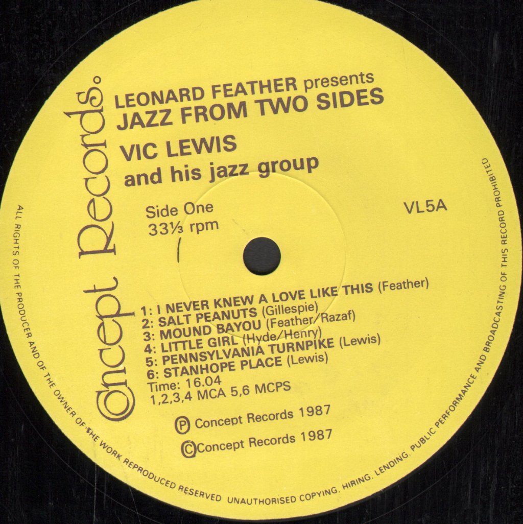 Vic Lewis and Jack Marshall - Leonard Feather presents Jazz From Two Sides - Lp