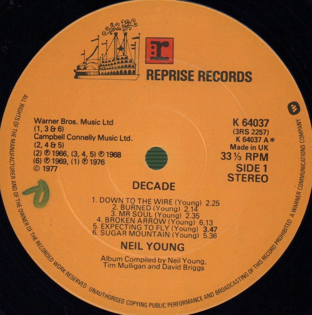 Neil Young - Decade - Triple Lp