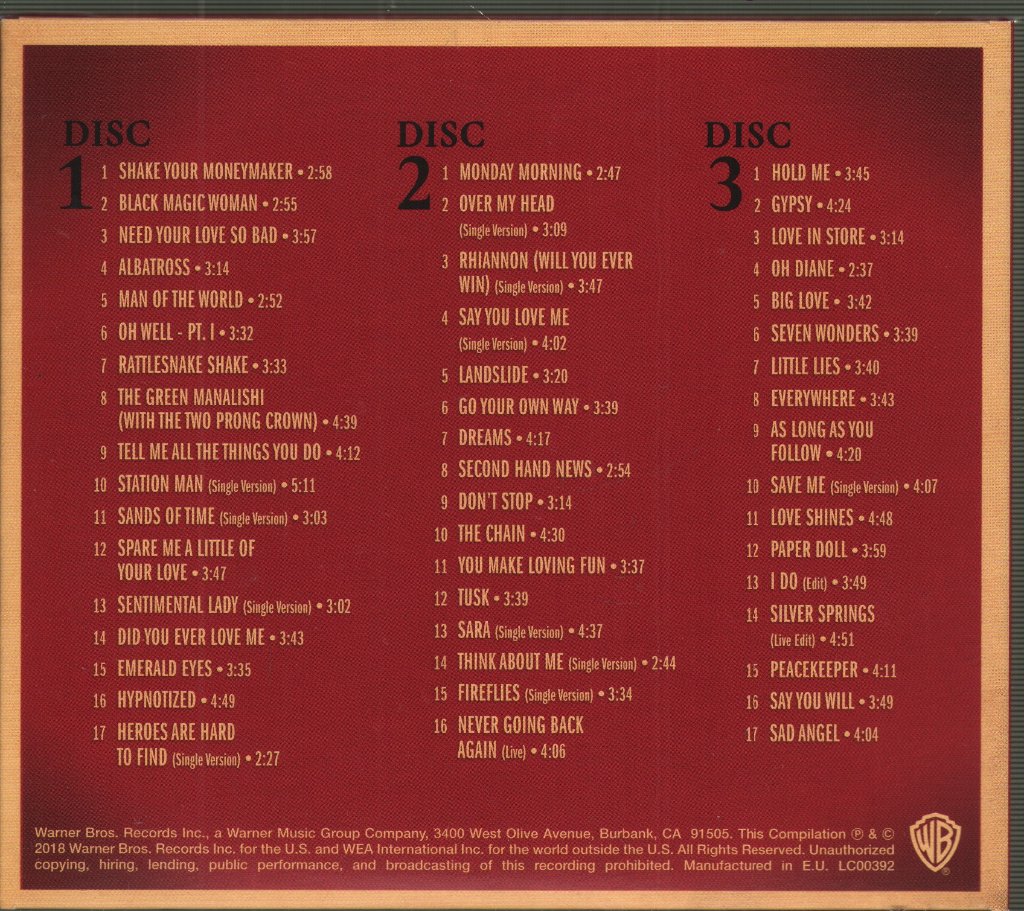 Fleetwood Mac - 50 Years - Don't Stop - Triple Cd