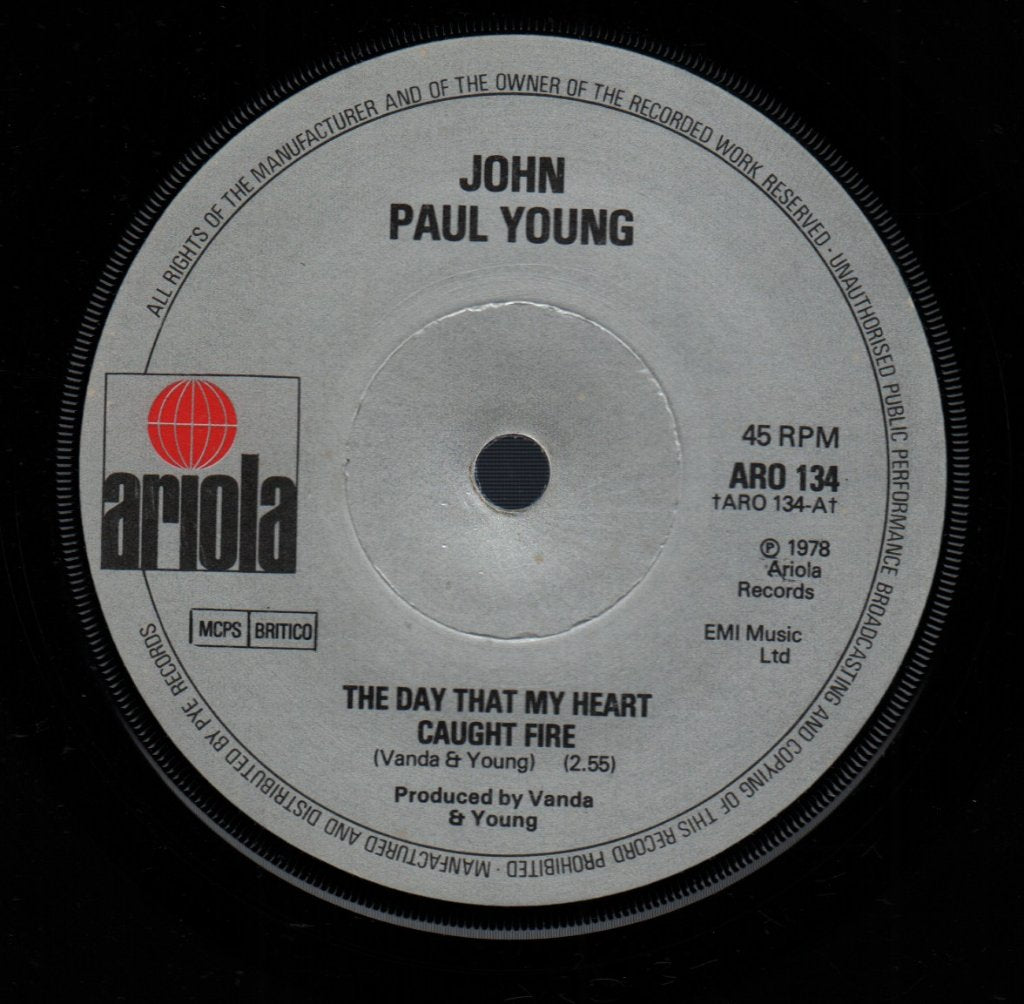 John Paul Young - Day My Heart Caught Fire - 7 Inch