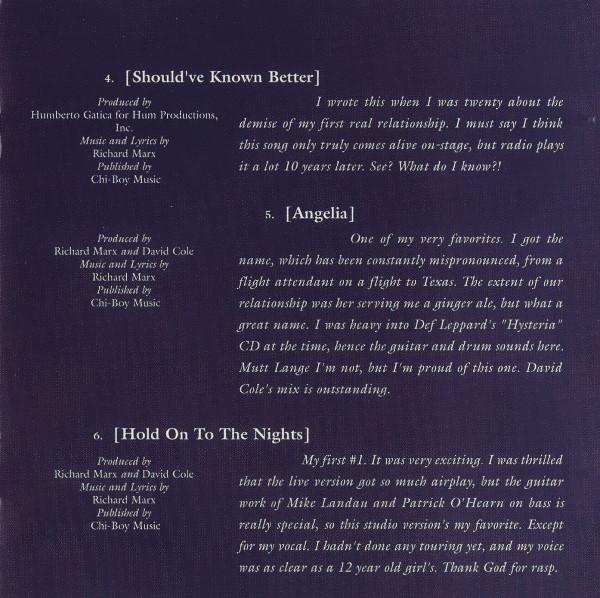 Richard Marx - Greatest Hits - Cd