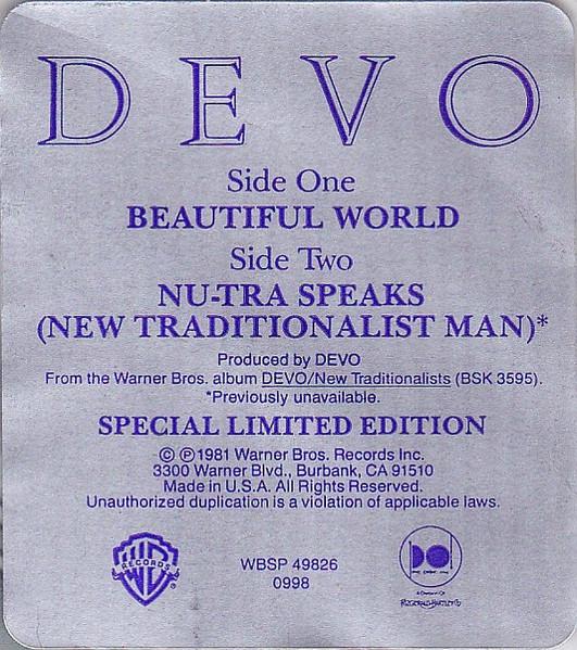 Devo - Beautiful World - 7 Inch