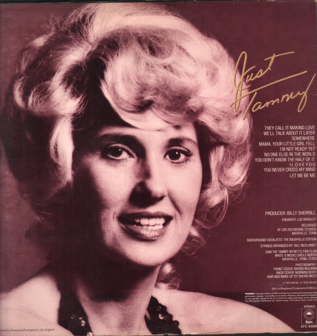Tammy Wynette - Just Tammy - Lp