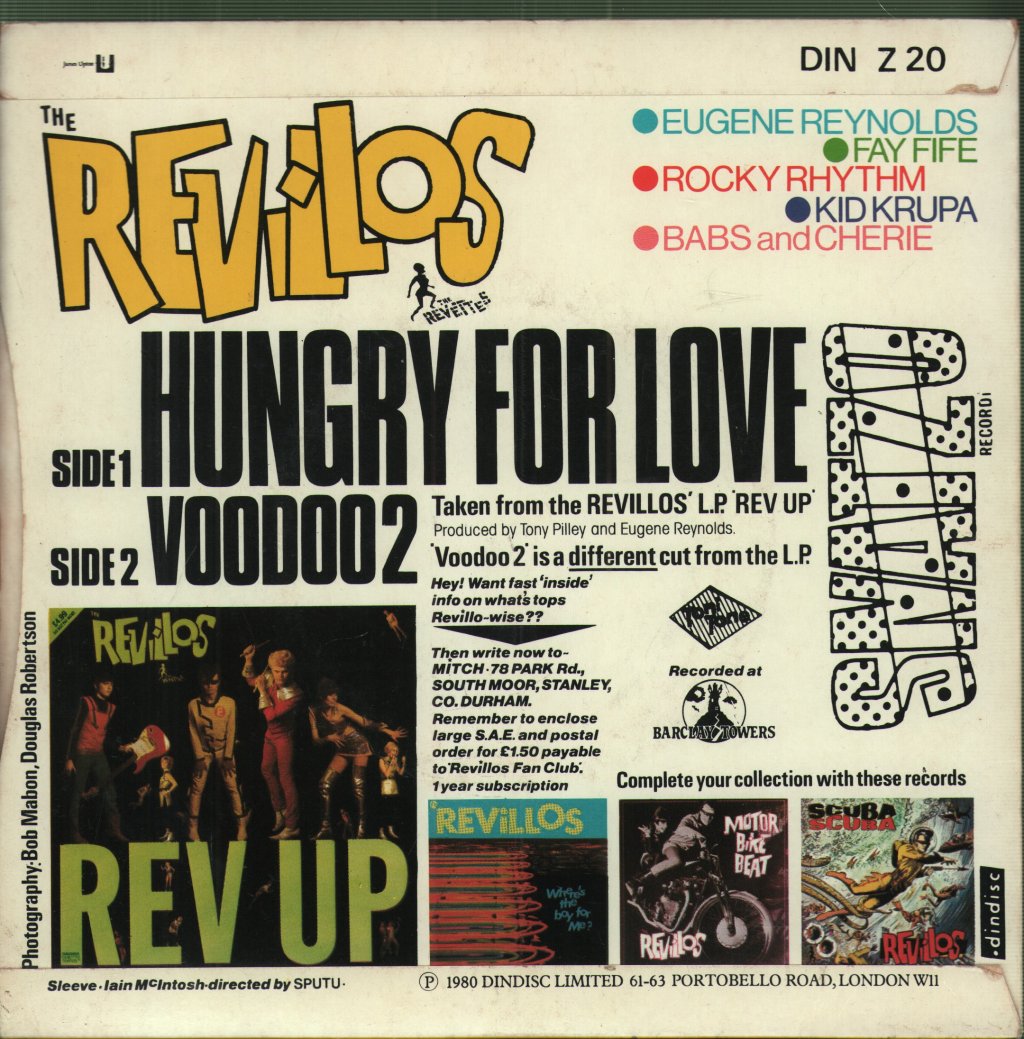 Revillos - Hungry For Love - 7 Inch