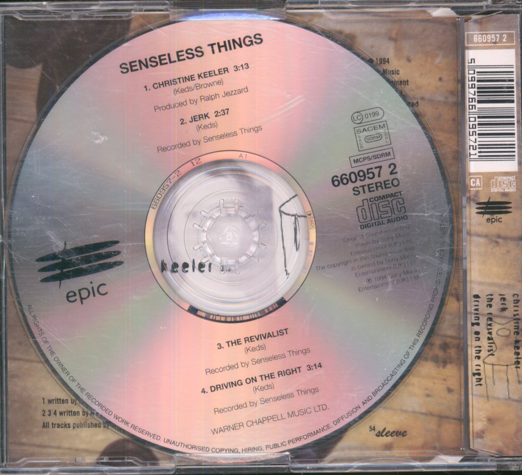 Senseless Things - Christine Keeler - Cd