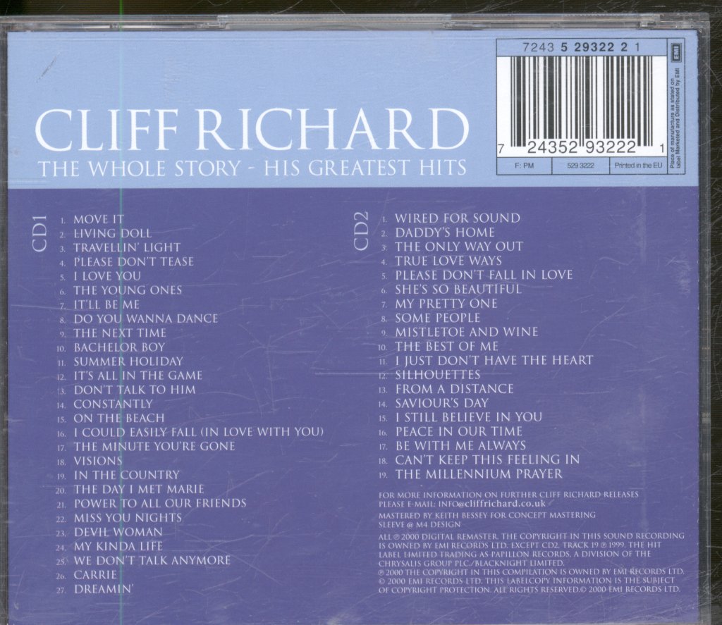 Cliff Richard - Whole Story - His Greatest Hits - Double Cd