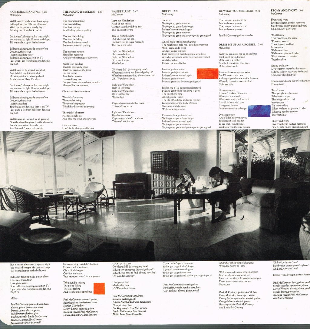 Paul McCartney - Tug Of War - Lp