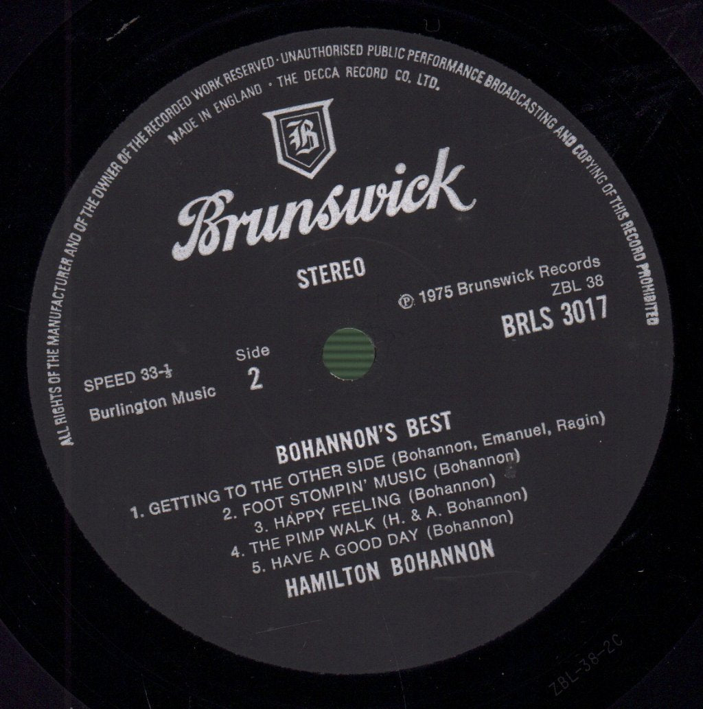 Hamilton Bohannon - Bohannon's Best - Lp