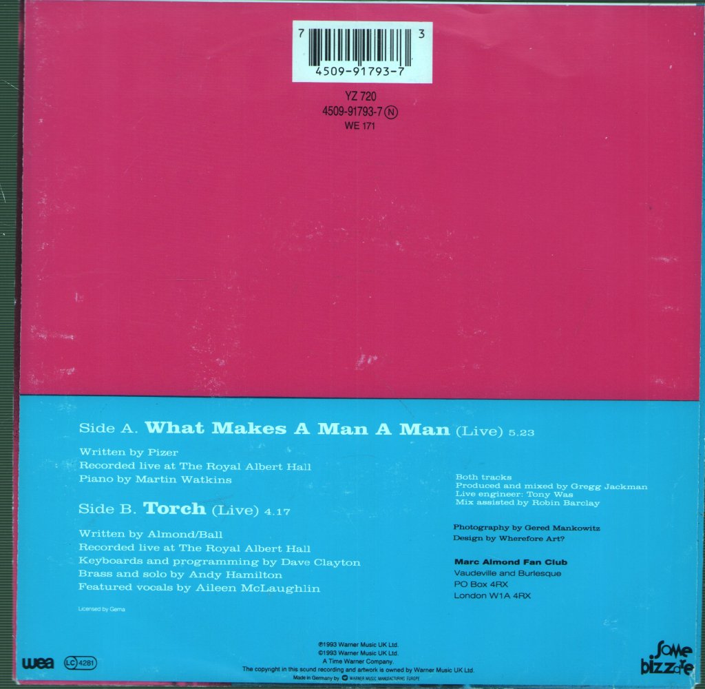 Marc Almond - What Makes A Man A Man - 7 Inch