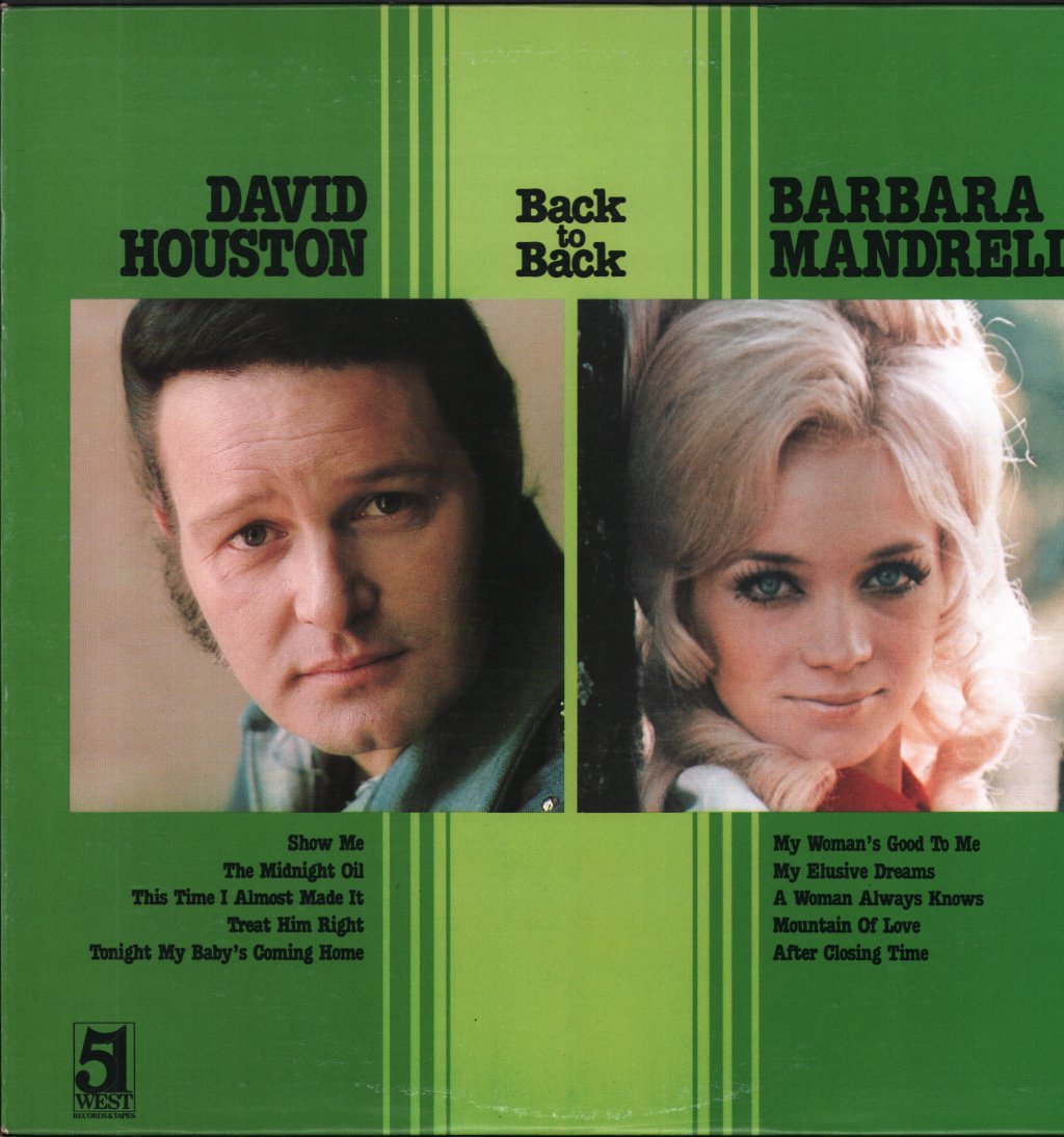 David Houston / Barbara Mandrell - Back To Back - Lp