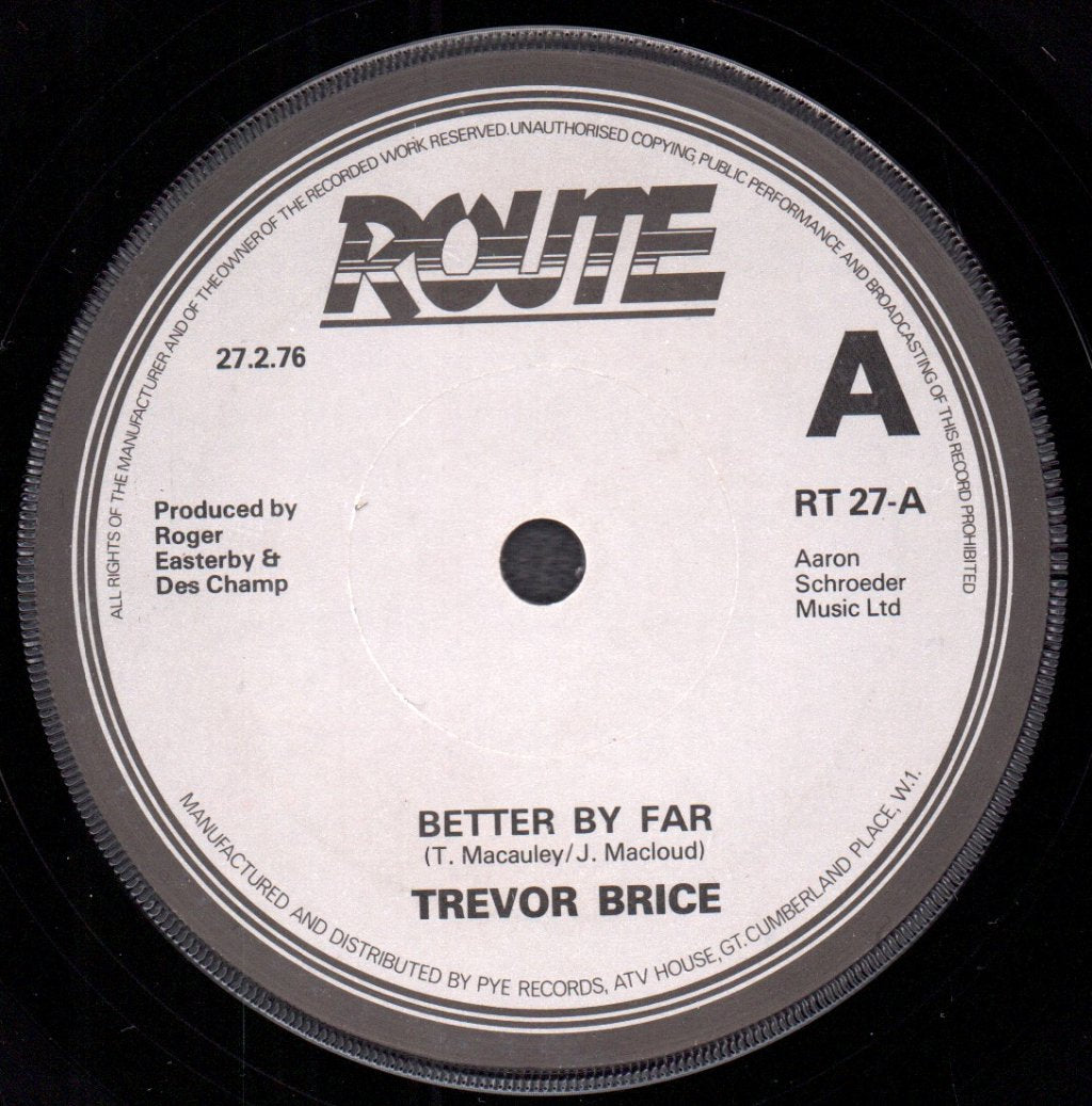Trevor Brice - Better By Far - 7 Inch