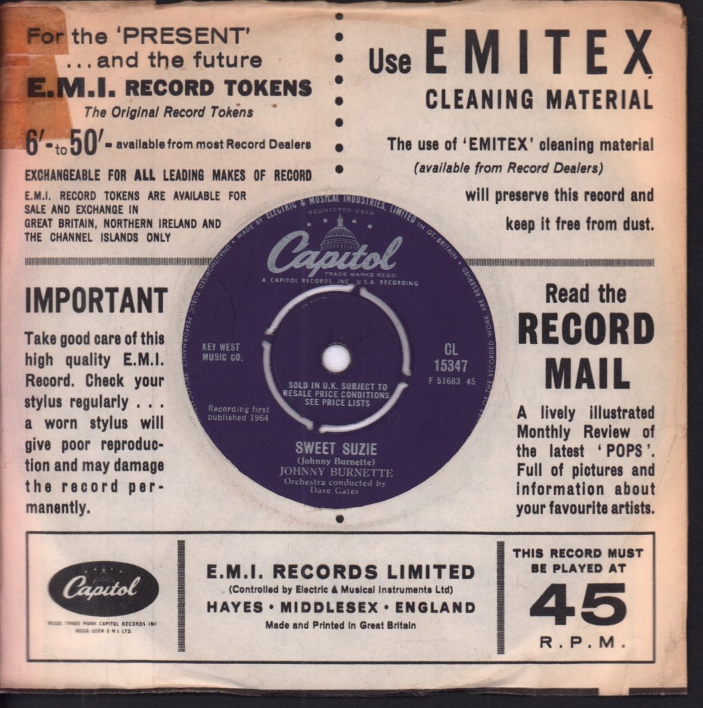 Johnny Burnette - Walkin', Talkin' Doll - 7 Inch