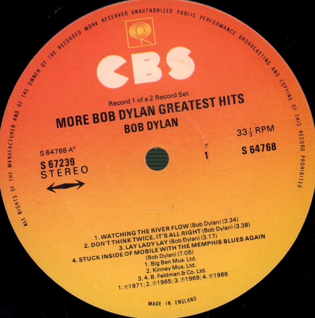 Bob Dylan - More Bob Dylan Greatest Hits - Double Lp