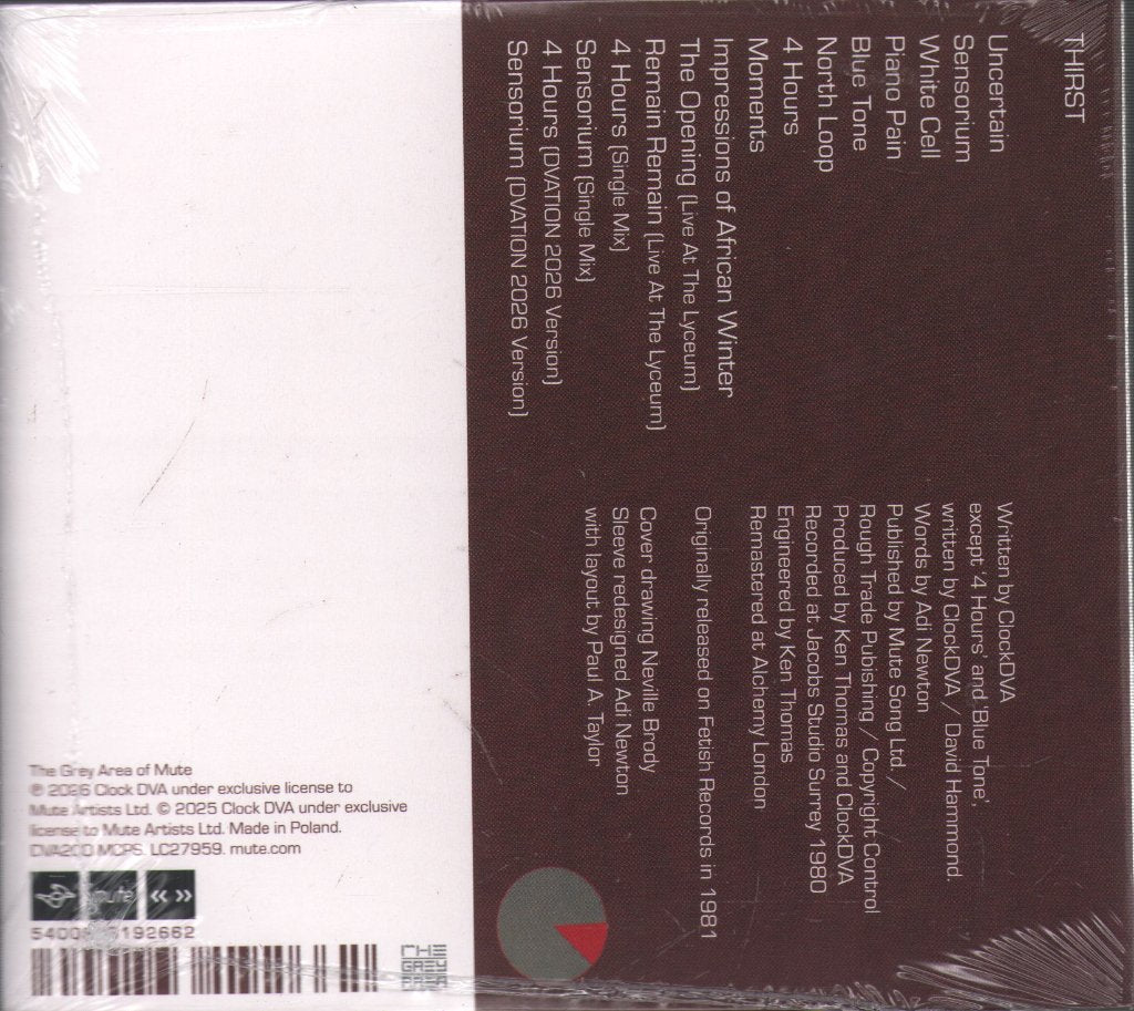 Clock DVA - Thirst (2026 Remaster) - Cd