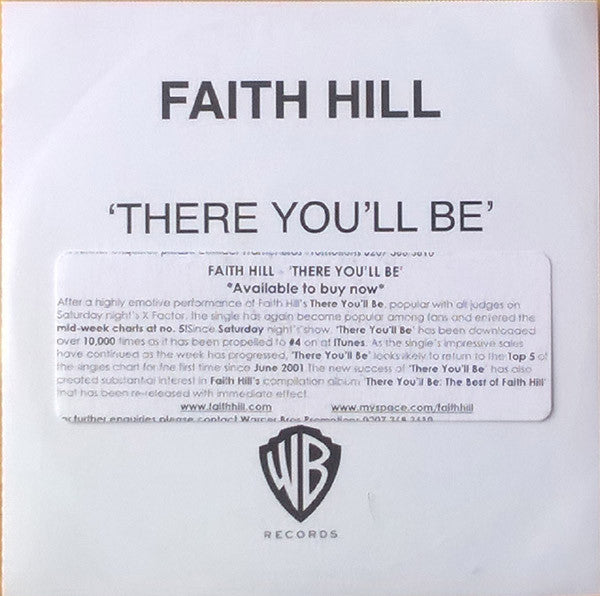 Faith Hill - There You'll Be - Cdr