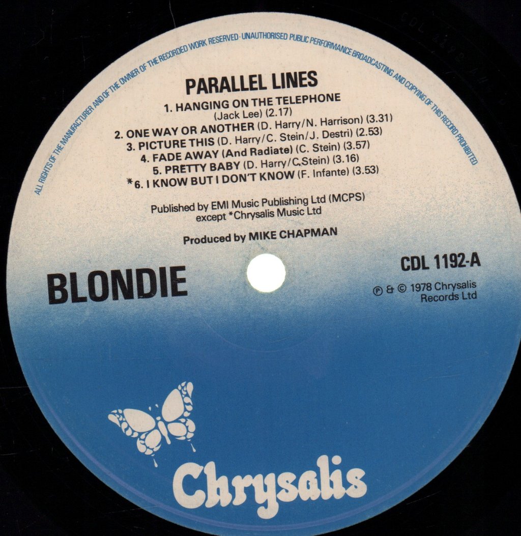 Blondie - Parallel Lines - Lp