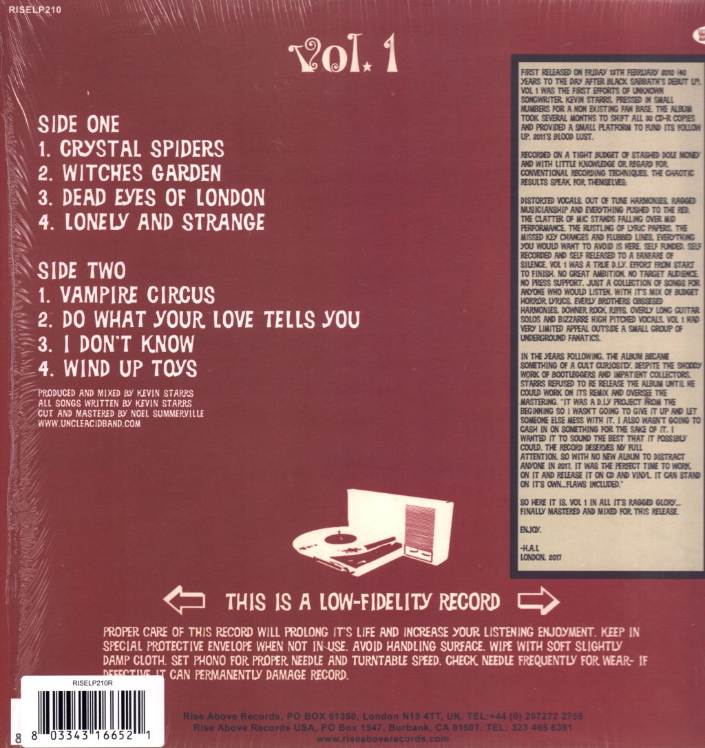 Uncle Acid And The Deadbeats - Vol. 1 - Lp