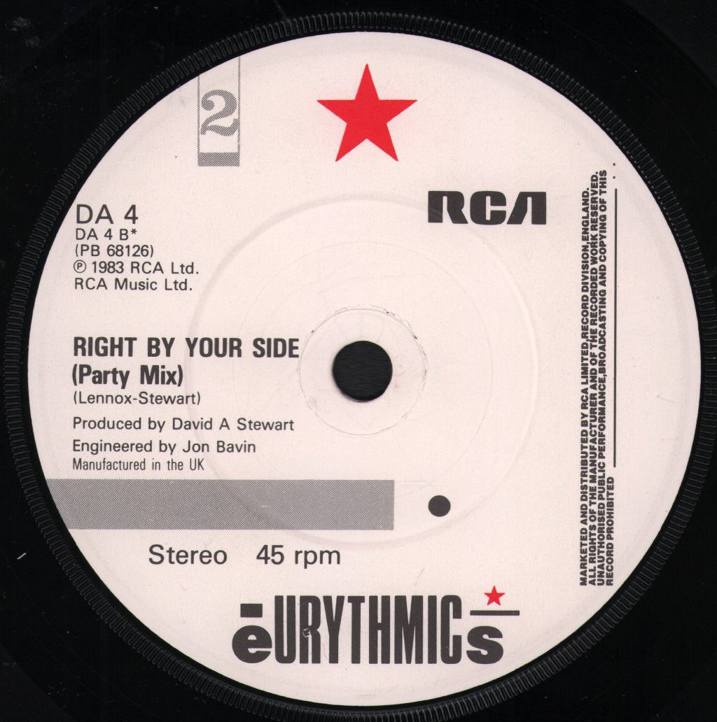 Eurythmics - Right By Your Side - 7 Inch