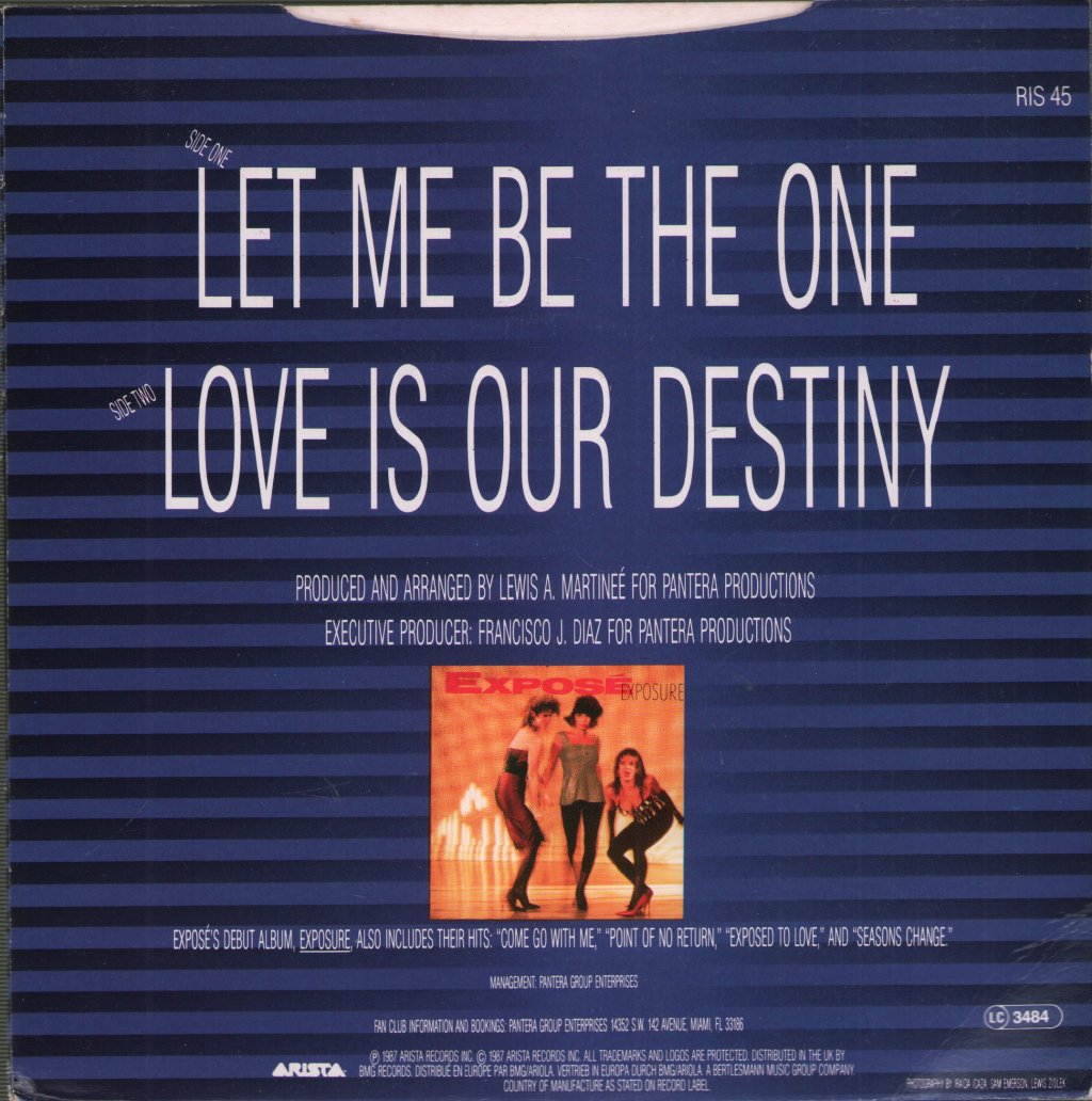 Expose - Let Me Be The One - 7 Inch