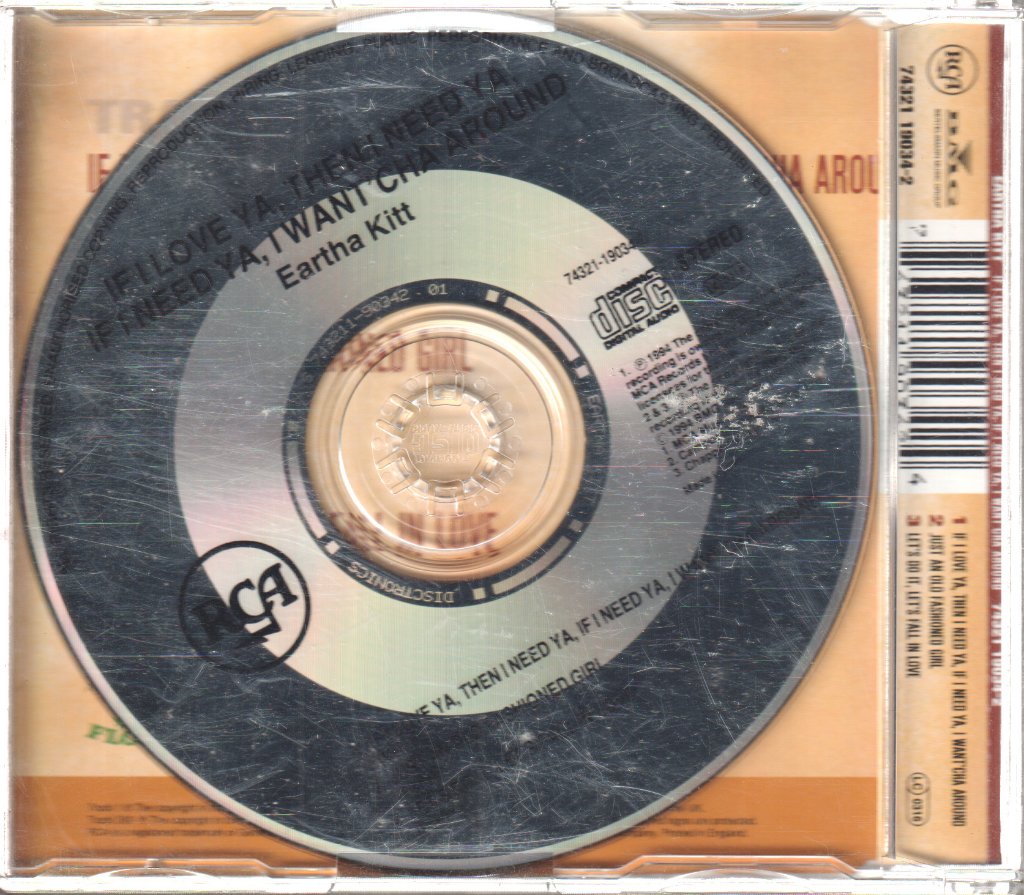 Eartha Kitt - If I Love Ya, Then I Need Ya, If I Need Ya, I Want'Cha Around - Cd
