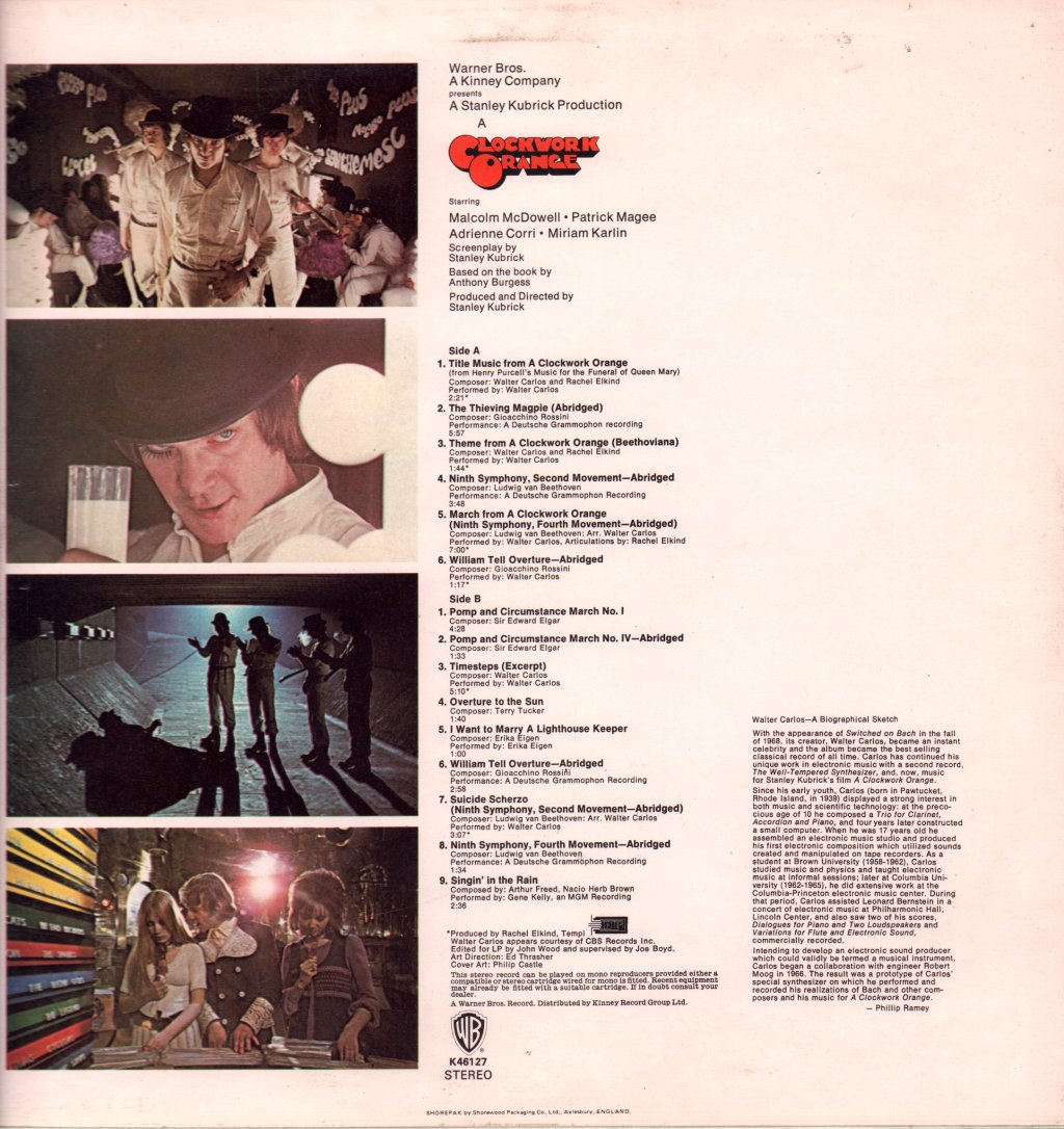 Various Artists - A Clockwork Orange (Music From The Soundtrack) - Lp