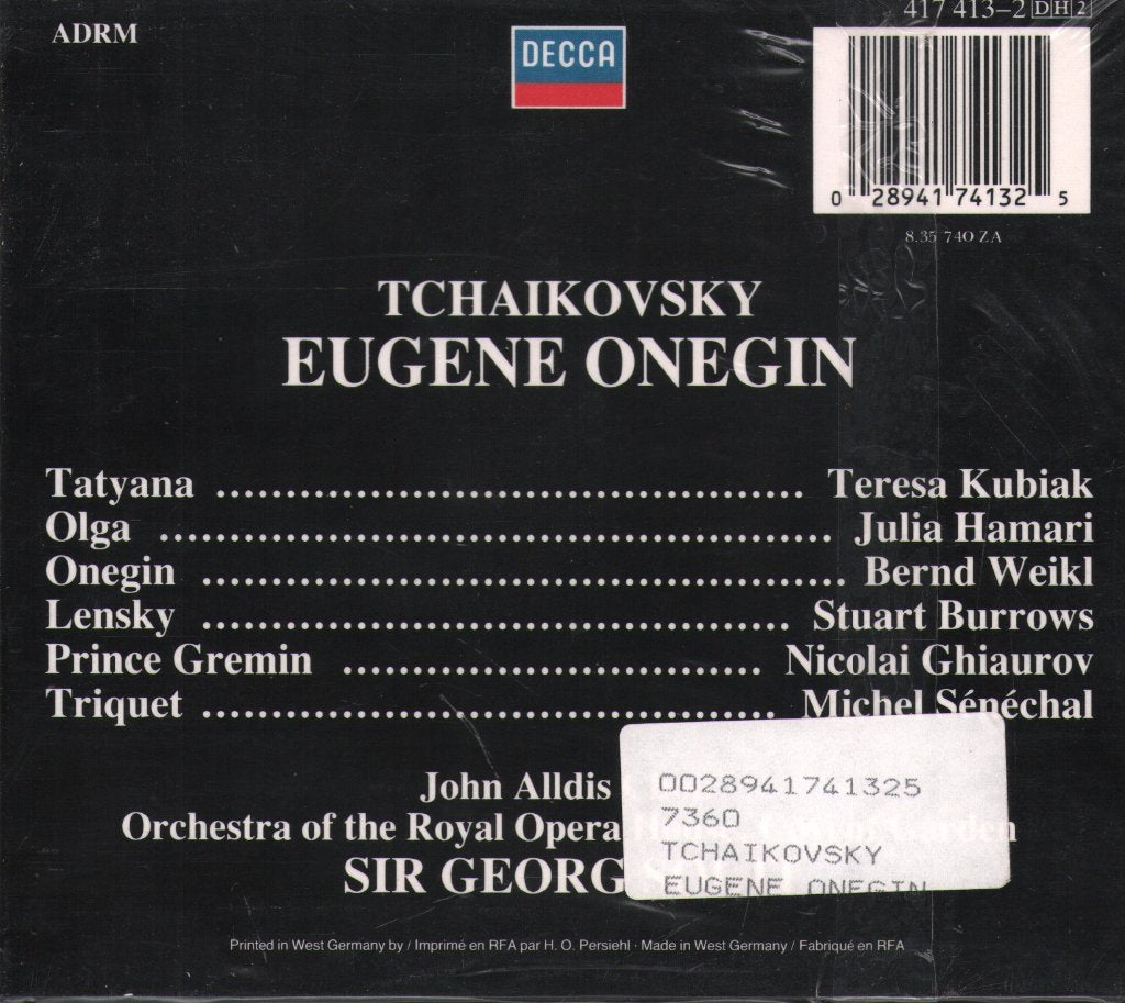 Pyotr Ilyich Tchaikovsky - Eugene Onegin - Cd Set