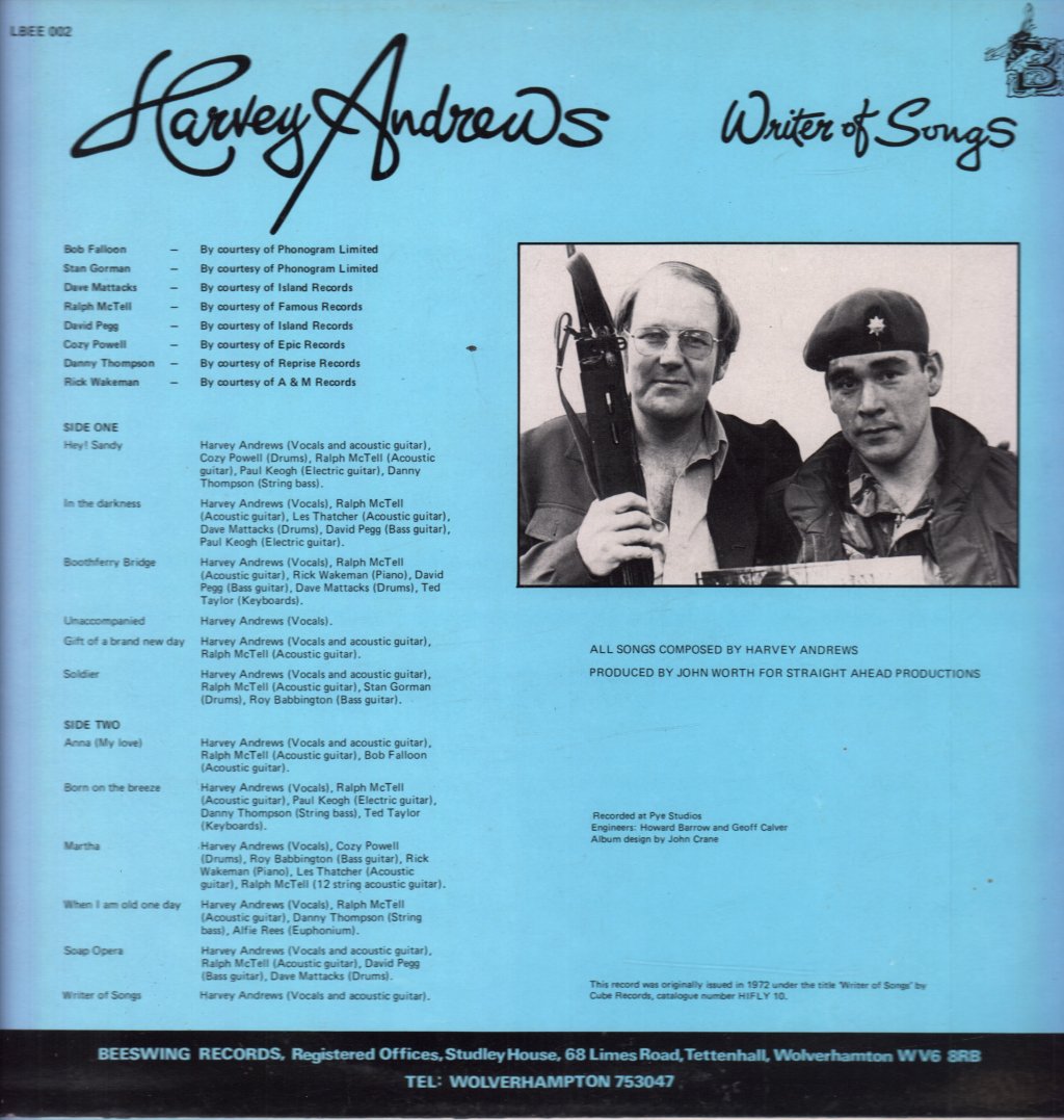 Harvey Andrews - Writer Of Songs - Lp