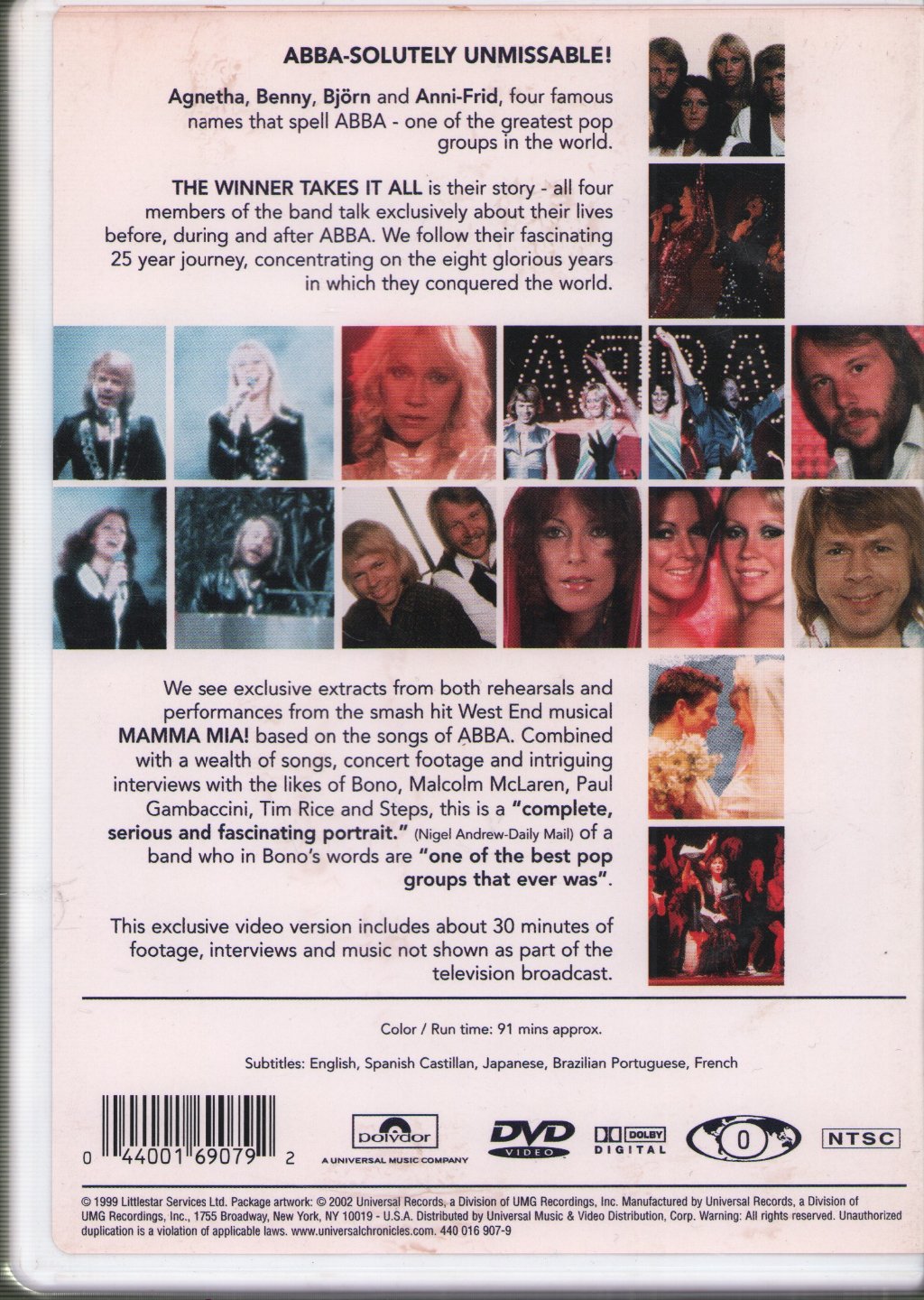 ABBA - Winner Takes It All: The ABBA Story - Dvd