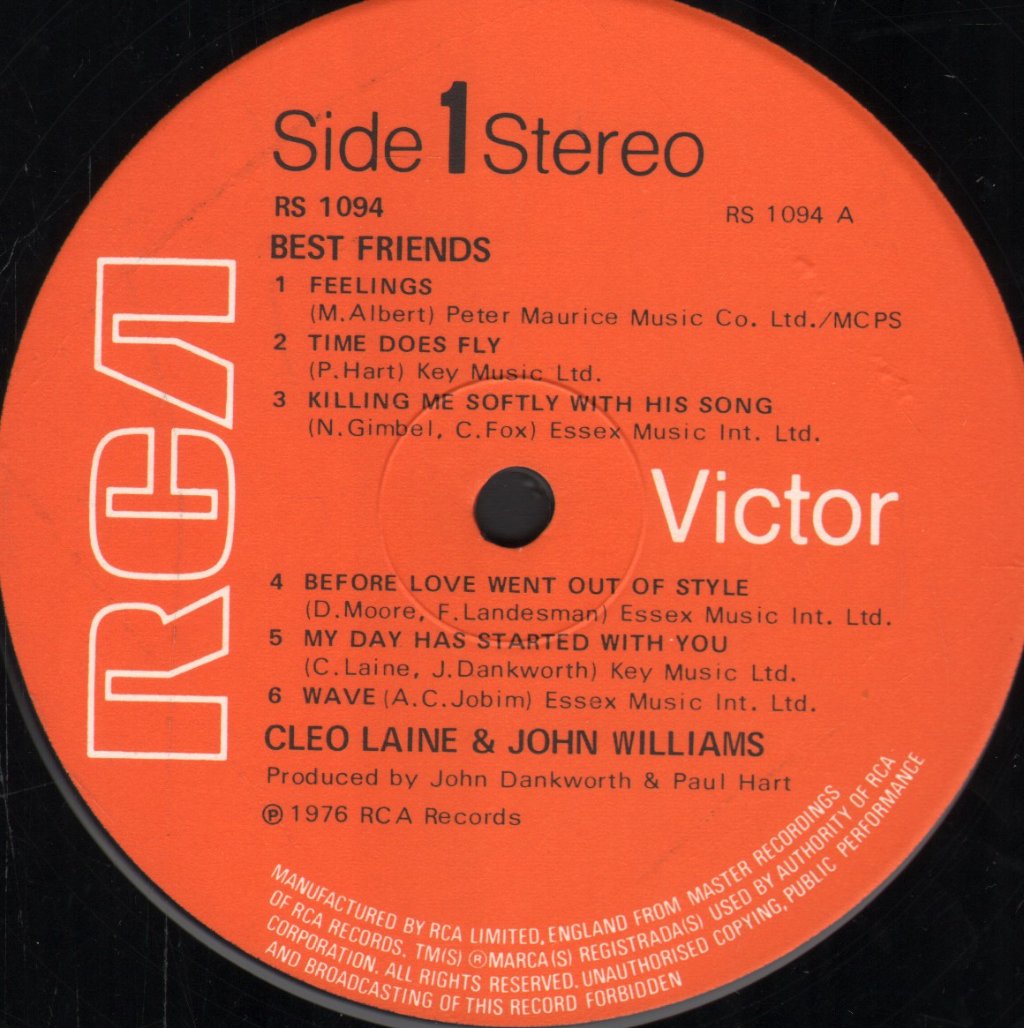 Cleo Laine And John Williams - Best Friends - Lp