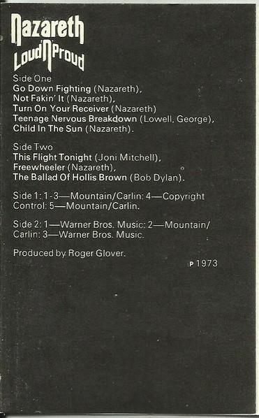 Nazareth - Loud 'N' Proud - Cassette