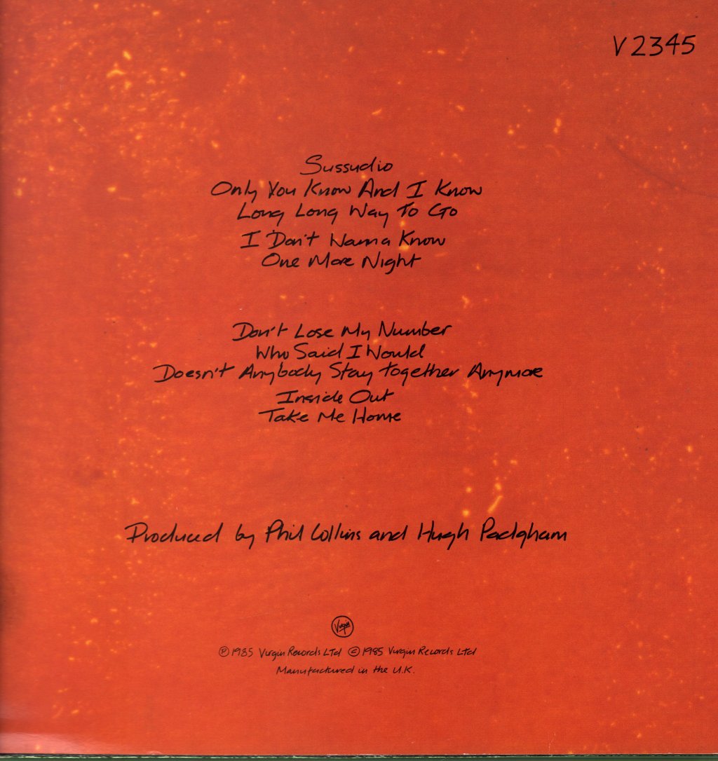 Phil Collins - No Jacket Required - Lp